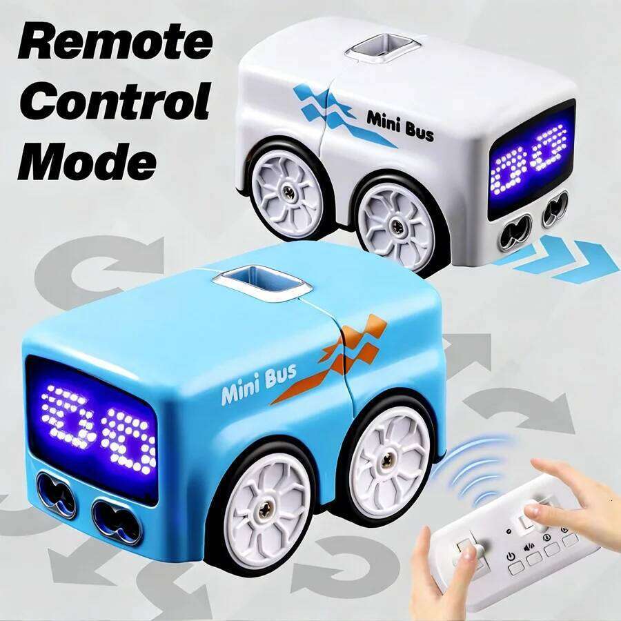 RC Mini Bus, RC-Controlled with 4 Play Modes, Funny Auto Expressions & Ideal Gift for Chiledren C260305