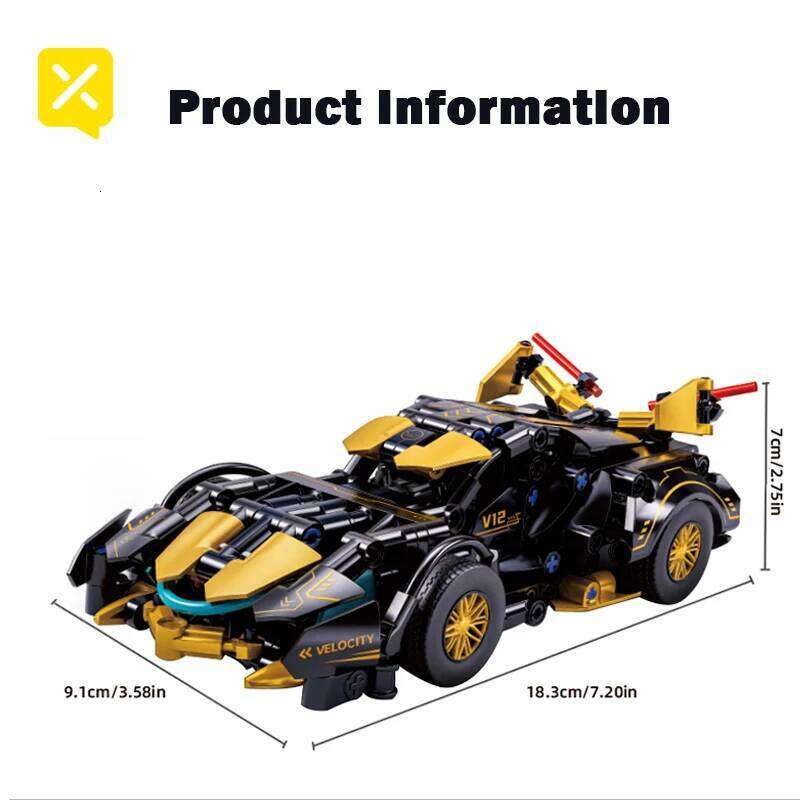 Mini Sports Race Technical Building Blocks Model Set Puzzle Racing Car 313pcs Assemble DIY Toy Bricks Display Perfect Gifts Z260305