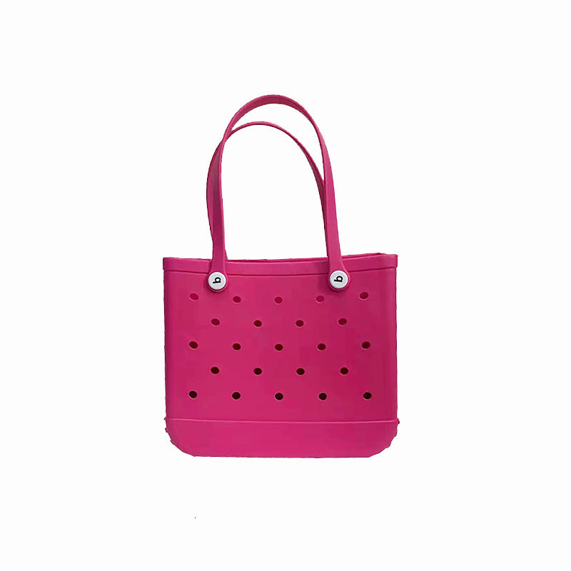 2026 In Stock EVA Beach Bag Hole Bag Large Travel Storage Handbag Luxury Handbag Injection Molded Vegetable Basket Printed EVA Hole Bag