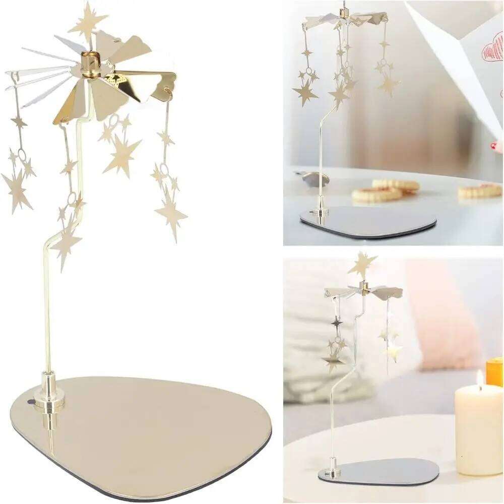 Carousel Spinner Rotating Stick Tray Spinning Candle Rotary Holder XJ260305