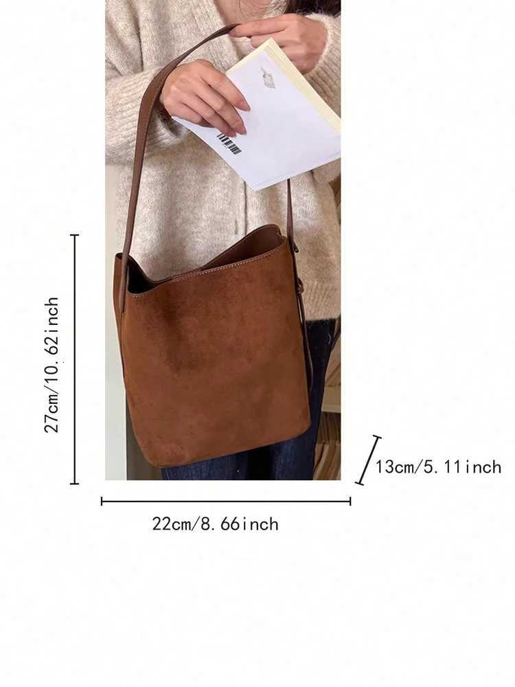 2025 New Autumn/Winter Suedette Crossbody Bag Large Capacity Shoulder Bag Fashion Daily Commuter Womens Bag H2603061