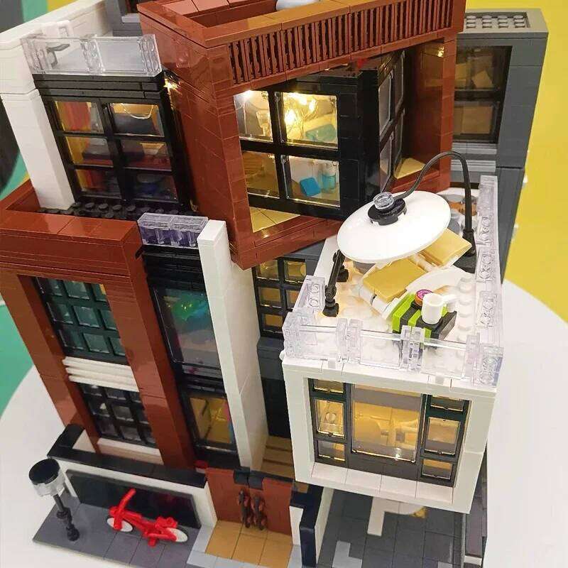 MOC-87366 Creative Modern Villa Modular City Architecture Building Block Bricks Model Street View Sets Kid Toy for Children Gift Z260306