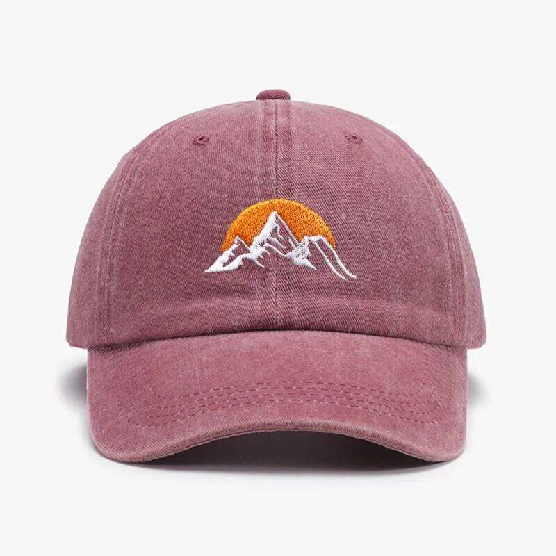 1pc Unisex Embroidered Sunset Baseball Hat,Solid Color Adjustable Outdoor Casual Sport Soft Trucker Hat,Suitable for Daily Wear Y260304