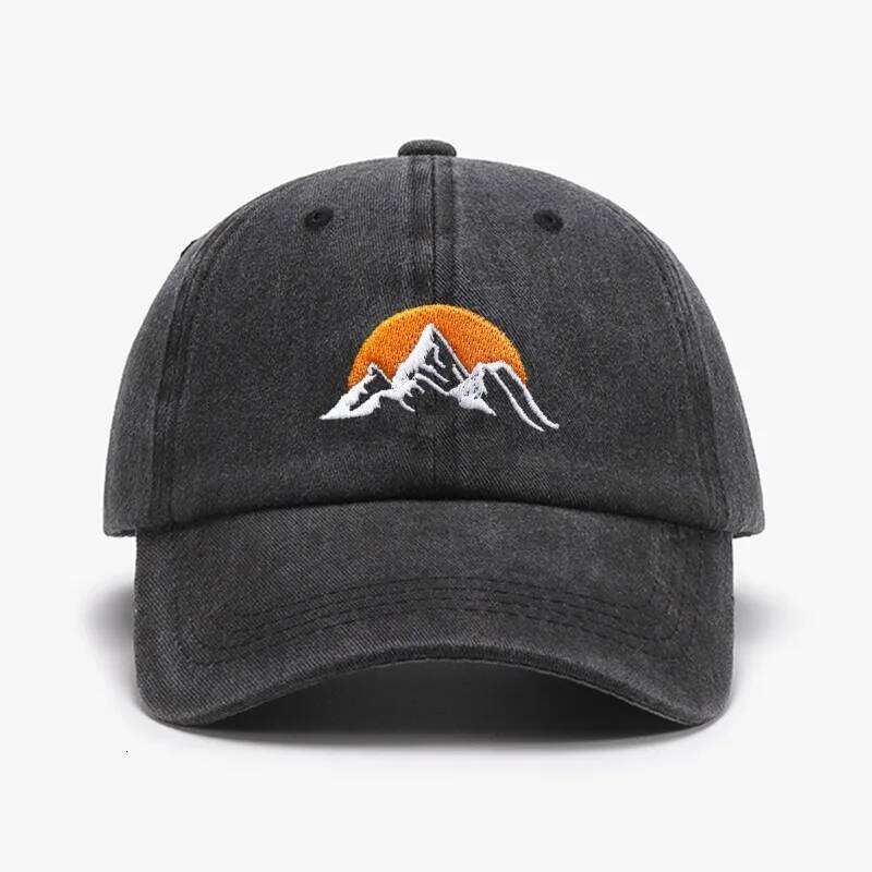 1pc Unisex Embroidered Sunset Baseball Hat,Solid Color Adjustable Outdoor Casual Sport Soft Trucker Hat,Suitable for Daily Wear Y260304