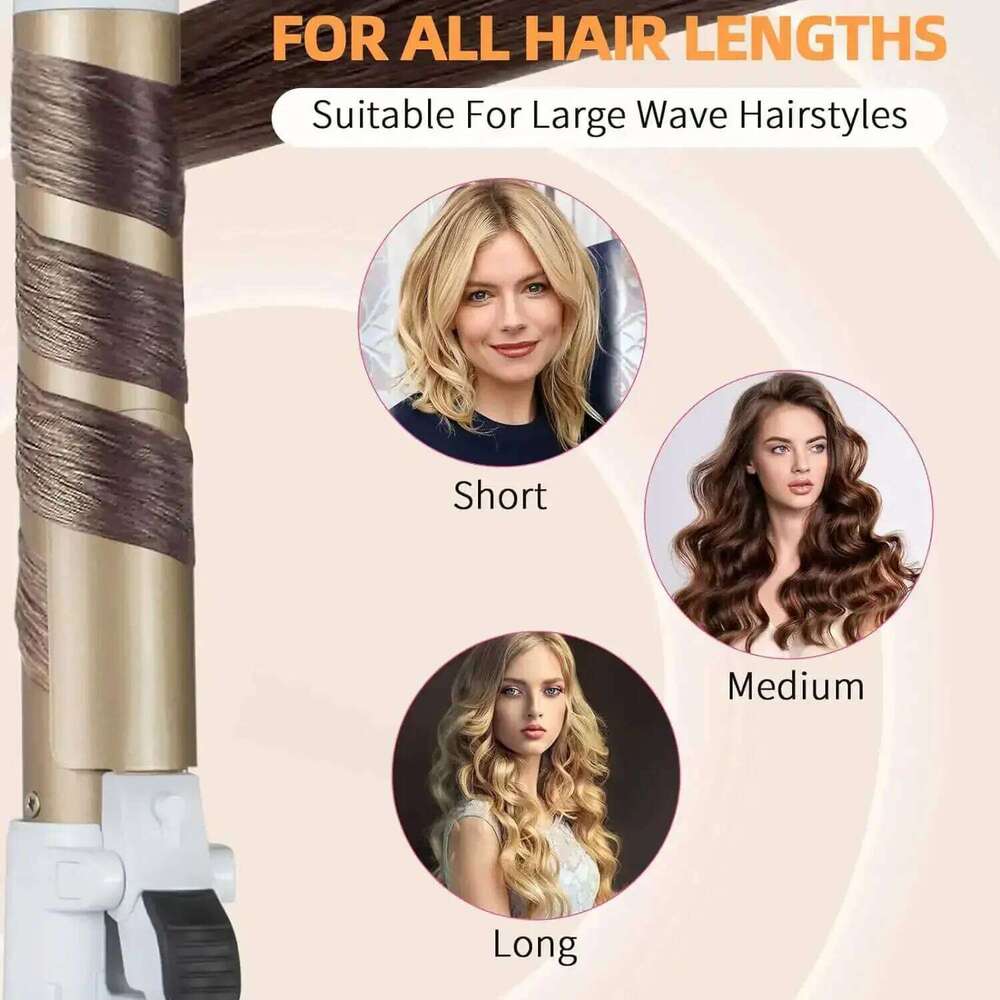 10 Rotating Curling Iron 28mm Ceramic Barrel Fully Automatic Curler for Big Waves and Long Lasting Hair Styling 26Y0306