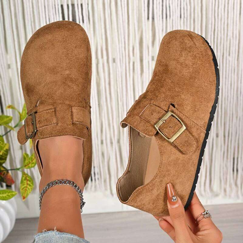 2026 Spring and Autumn New Women's Hot Selling Fashion Retro Single with One Step Buckle Casual Shoes