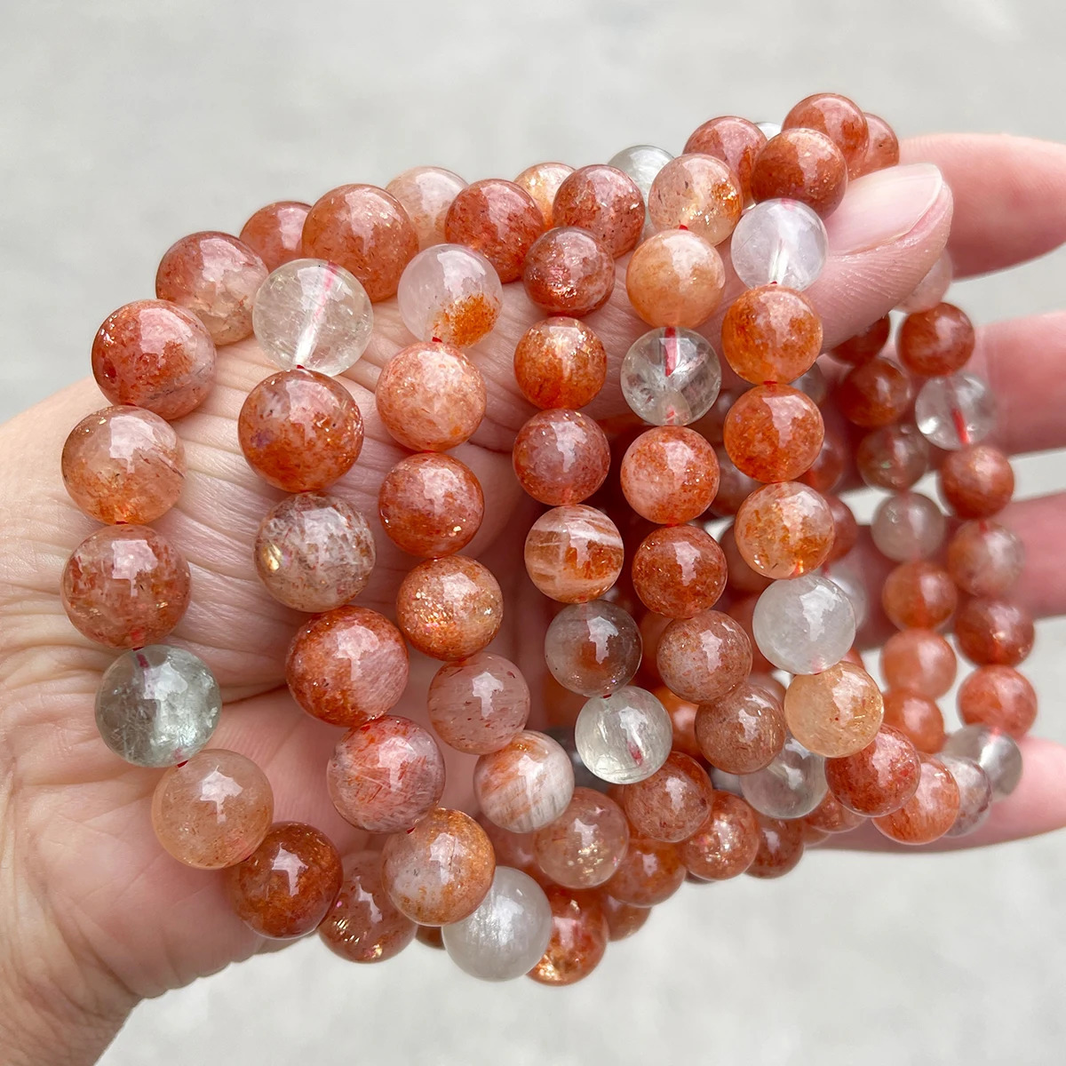 JD 5A Genuine Natural Golden Sunstone Arusha Bead Bracelet for Women Fashion Charm Beautiful Stretch Bangles Couple Jewelry Gift 260302