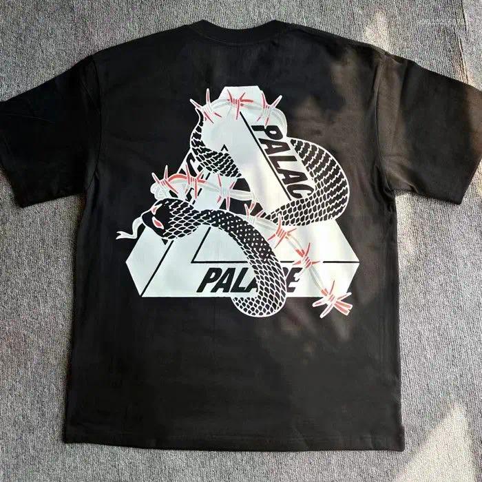 Men's T Shirts Fashion Trendy Brand Palac T-shirt Printed Men And Women Couple Short-sleeved American Ins Loose Top Trend