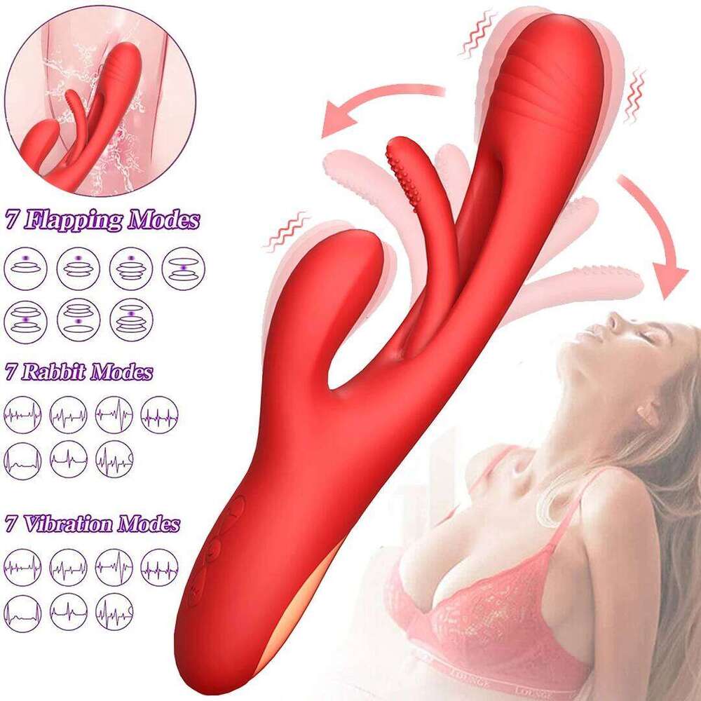 Powerful Patting Flapping Vibrator for Women Clitoris Sucker G Spot Stimulator Sex Toy Female Rabbit Sucking Vibrators W260305