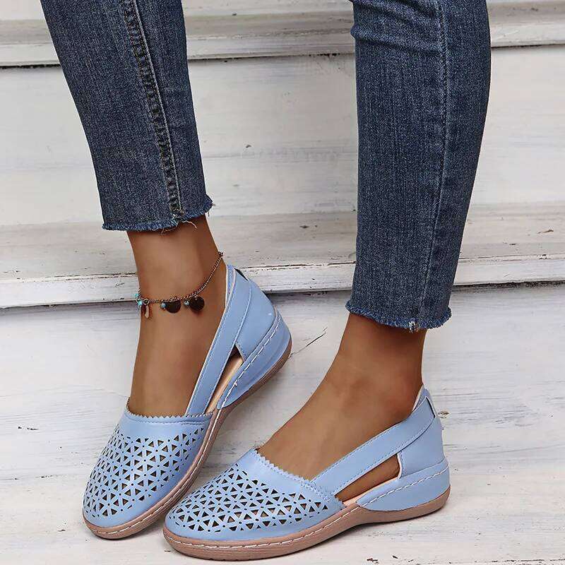 2026 New Women Wedges Sandals Hollow Out Vintage Woman Shoes Slip on Casual Sewing Ladies Sandal Female Summer