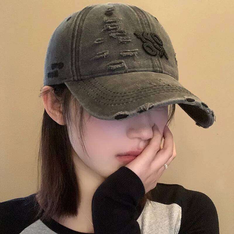 2025 New Retro Washed Cotton Baseball Cap Unisex Letter Embroidery Caps Adjustable Casual Outdoor Streetwear Sports Dad Hats Y260304