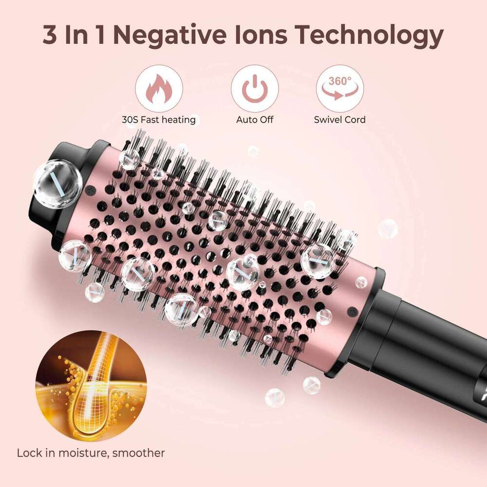 UKLISS in 1 Iron,Curling Wand Set with Brush and 3 Interchangeable Ceramic Curling Wand1.25"-1.75",Black 26Y0306