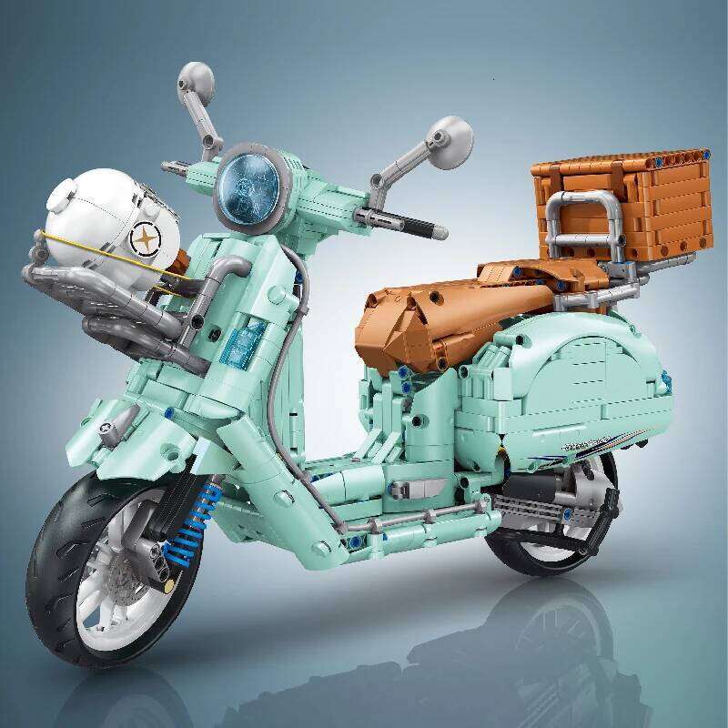 1828pcs 1:5 City Technical Motorcycle Car Model Building Blocks MOC Racing Motobike Vehicles Bricks Toy For Children Gifts Z260306