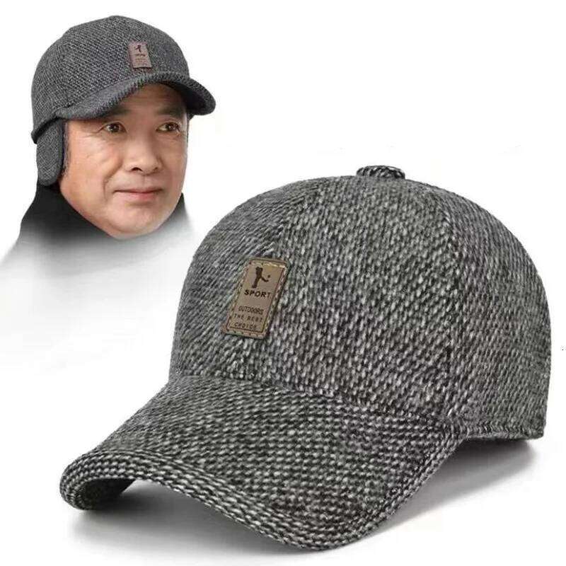 Cotton Men's Autumn And Winter Middle-Aged Dad Cloth Single Old Man Windshield Baseball Sun Hat Y260304