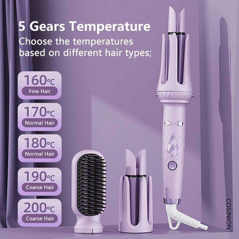 3 IN 1 Negative Ions 28mm & 32mm Roll Automatic Curler Heating Straight Comb Electric Ceramic Curling Iron Hair Stick 26Y0306