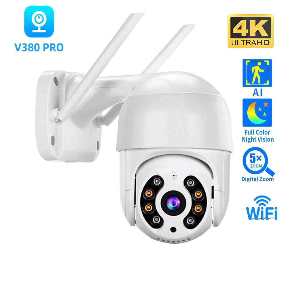 V380 Pro 8MP 4K WiFi Outdoor Home Security IP Smart Monitor Video Surveillance Camera Full Color Night Vision CCTV 26W0306