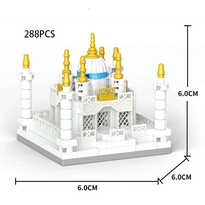 Mini Block Taj Mahal Architecture Model Building Diamond brick India City Bangladesh Mausoleum tomb Miracle classic creative toy Z260305