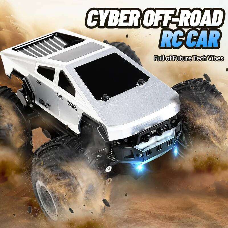 JJRC Q208 Rc Cybertruck Pickup Off-Road RC Vehicle Model With Colorful lamp Remote Control Truck Car Toy Gift for Kids C260305