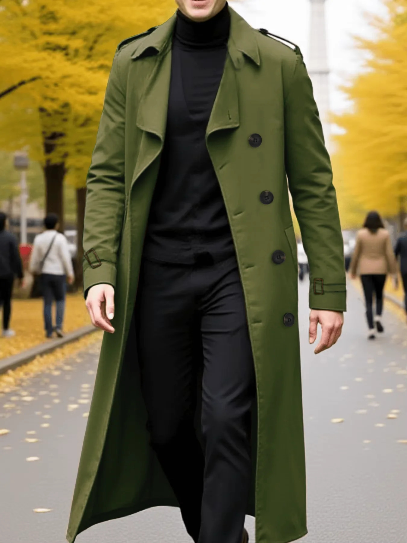 Mens Fashion Trench Coat For Autumn Winter Thickened Warm Outerwear Style Commute Essential 260302