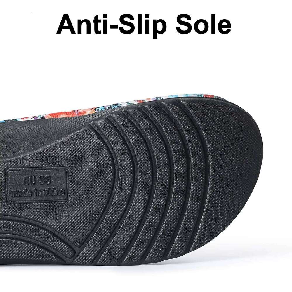 Litfun Winter Cotton Waffle For Women Breathable Indoor Adjustable Slides Slip On Open Toe Slippers With Arch Support