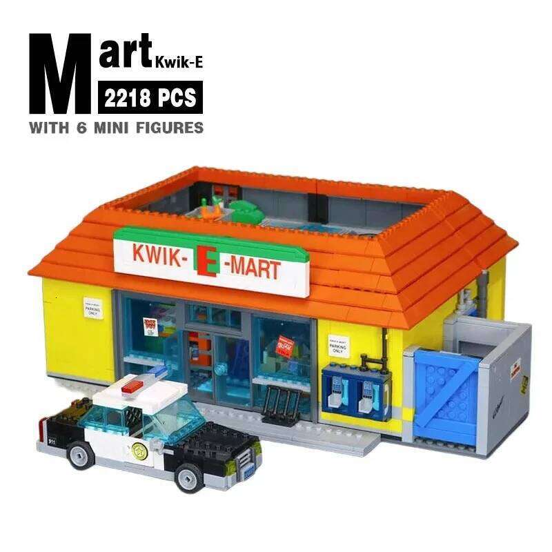 2025 filmserie Simpson Kwik-E-Mart huis model Street view bouwstenen kinderspeelgoed Kerstcadeaus Z260305
