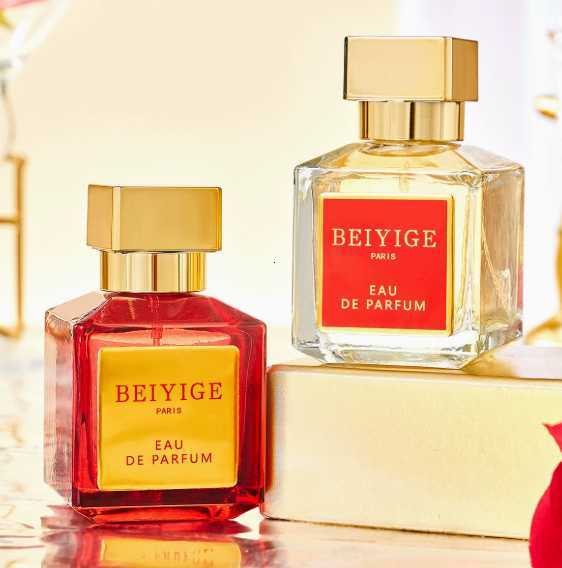 Romantic perfume - Red and Gold for Ladies - Rose and Ebony Sandalwood - Long-lasting, Light fragrance - 70ml H260306