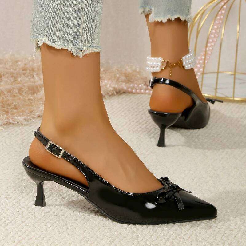 2025 New Women's Buckle Design Stiletto Sandals Fashion Casual Anti slip High Heels