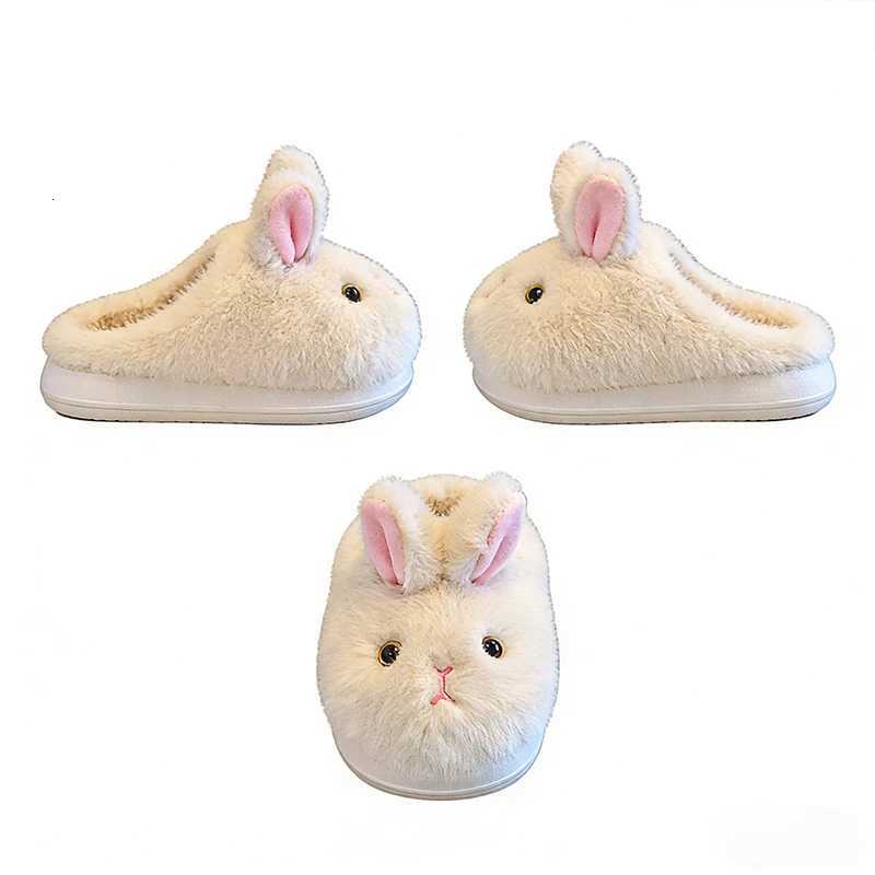 Cute Bunny Slippers for Women/Kids- Plush Fluffy Rabbit House Shoes Winter Warm Faux Fur Indoor Non-Slip Cozy Home Slippers Gift S260305