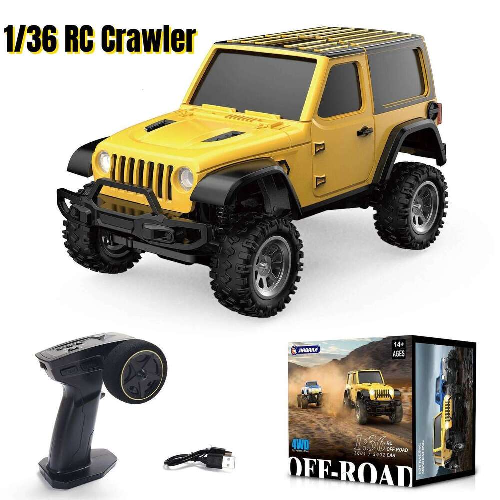 1/36 RC Remote Control Rock Crawler Off Road Car 44 RTR Model Vehicle Light Battery Radio Mini Toy for Children Gifts C260305