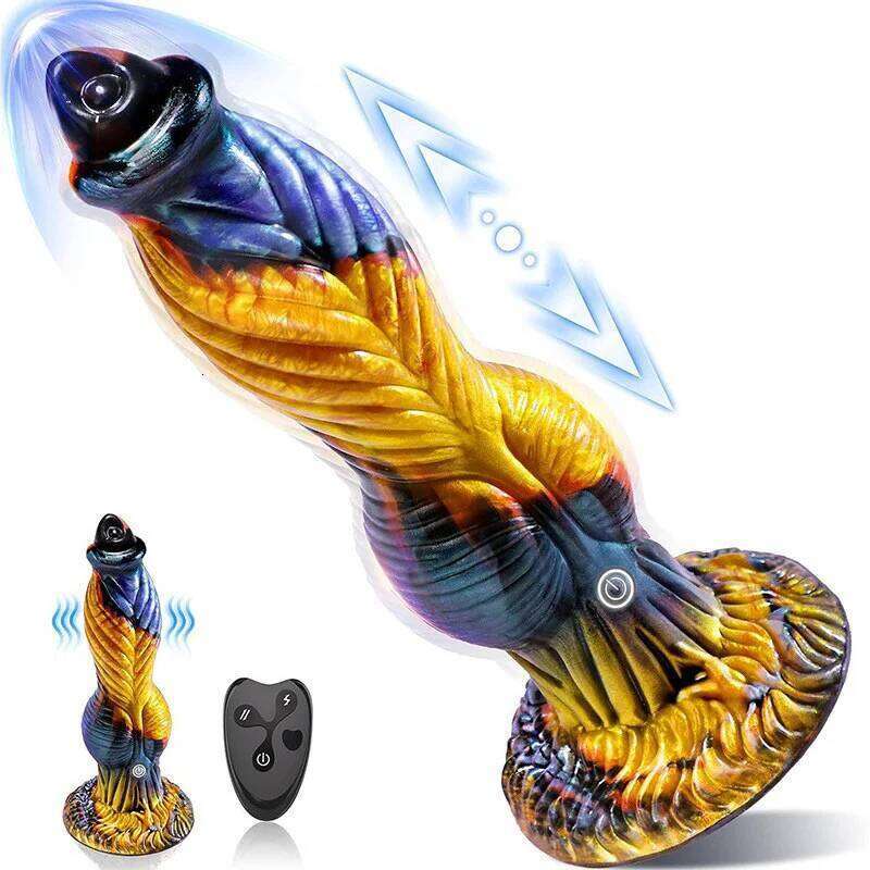 Thrusting Dragon Vibrator Sex 10" 4IN1 Monster Remote Control Thick Suction Cup Dildo Anal Toys Adult Product W260305