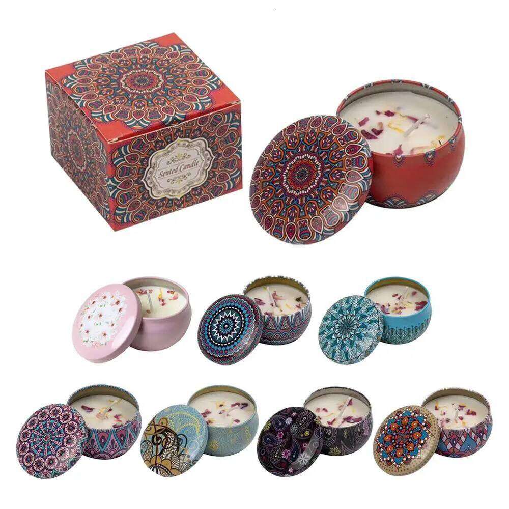 Dried Flower Aromatherapy Scented Candle Combination of Soy Wax and Essential Oil Ideal Gifts for Friends W260304 W260305