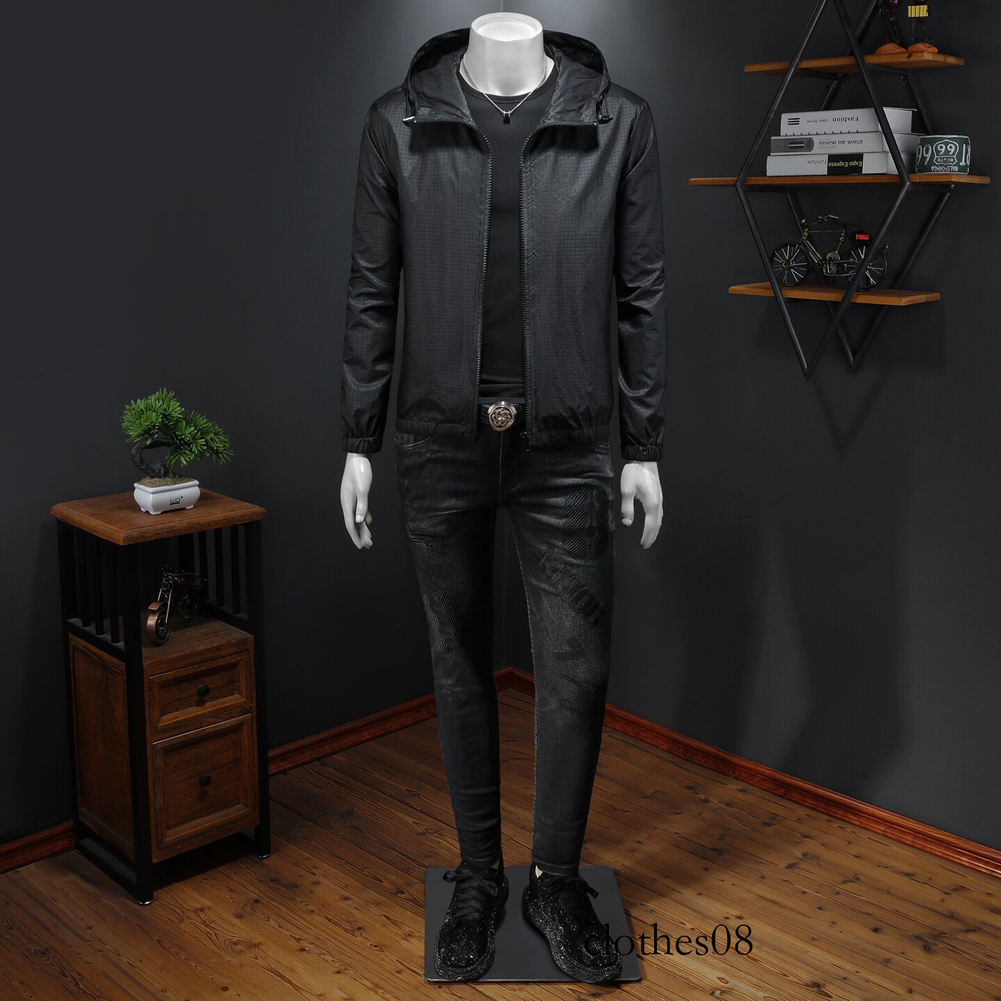 European Collection 2026 Spring New Men's Hooded Jacket, Large Size, High Quality, Simple Casual Trendy Coat for Men