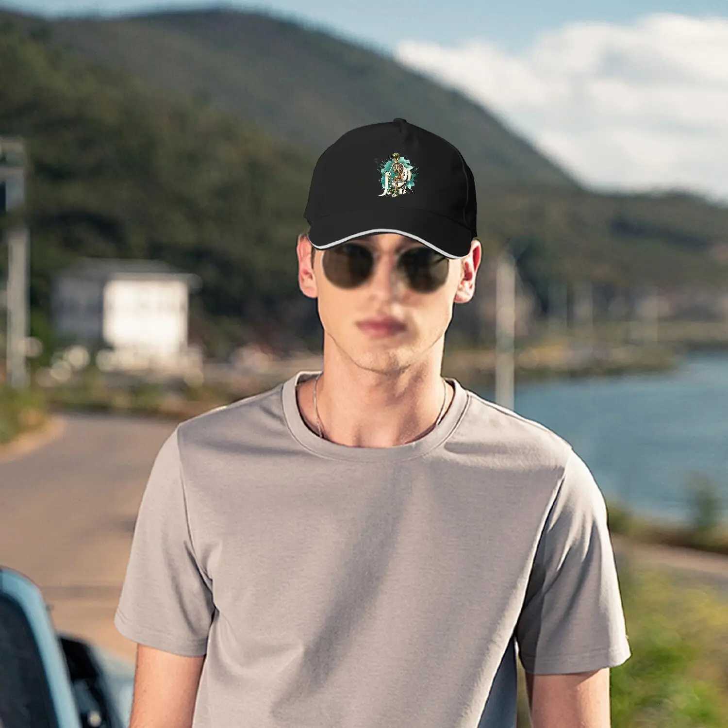 Skeleton Pooping on Toilet Funny Baseball Cap Adjustable Lightweight Sport Hat for Outdoor Casual Use S260306