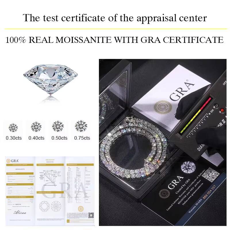 Hot Top Selling Pass Diamond Tester Fine Jewelry 925 Silver 8mm 12mm 15mm Flower Earrings Vvs Moissanite Stud Earrings
