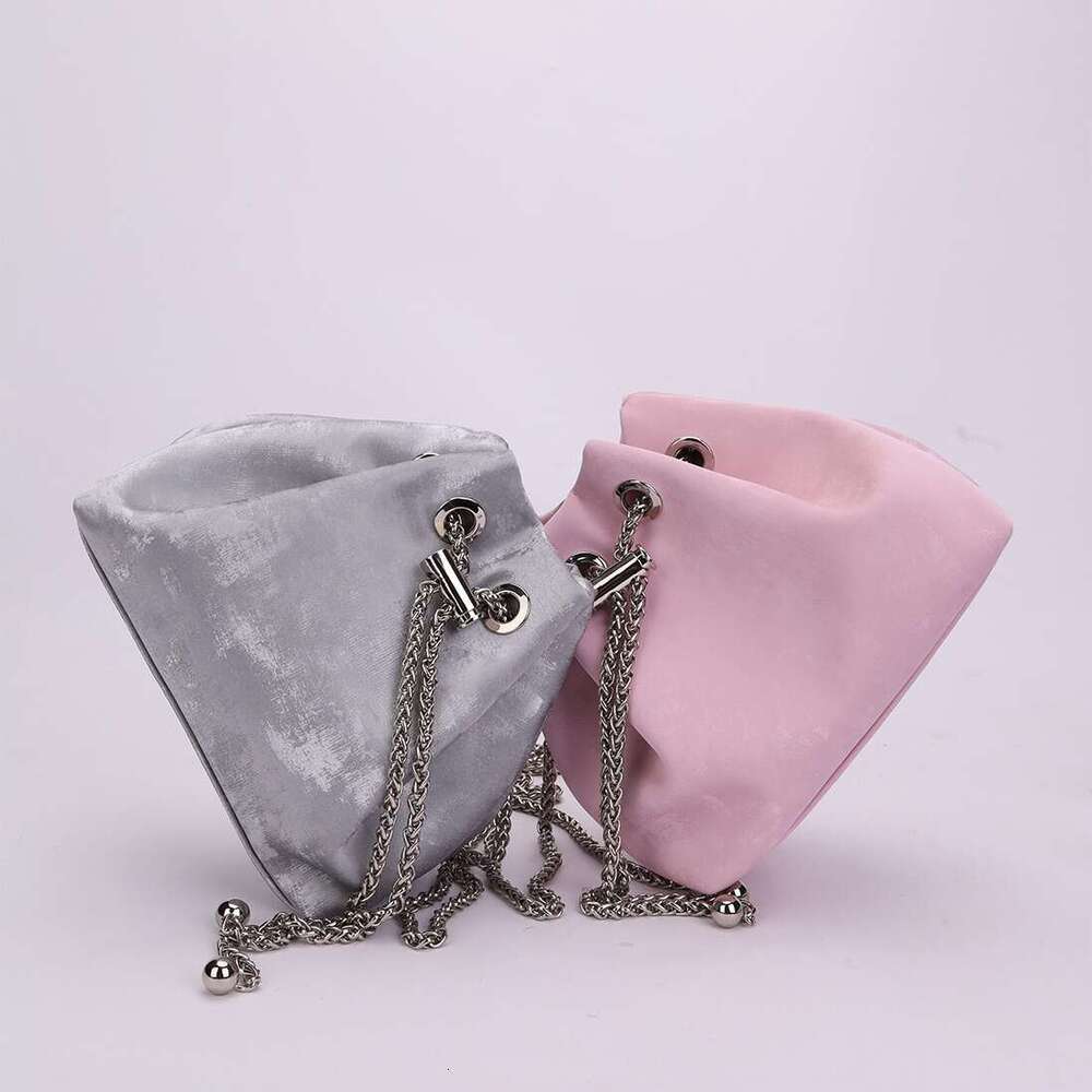 Tote New Chinese Style Solid Color Satin Leather Cloud Bucket Simple And Versatile For Commuting Casual Crossbody Bag Small Lucky Bag