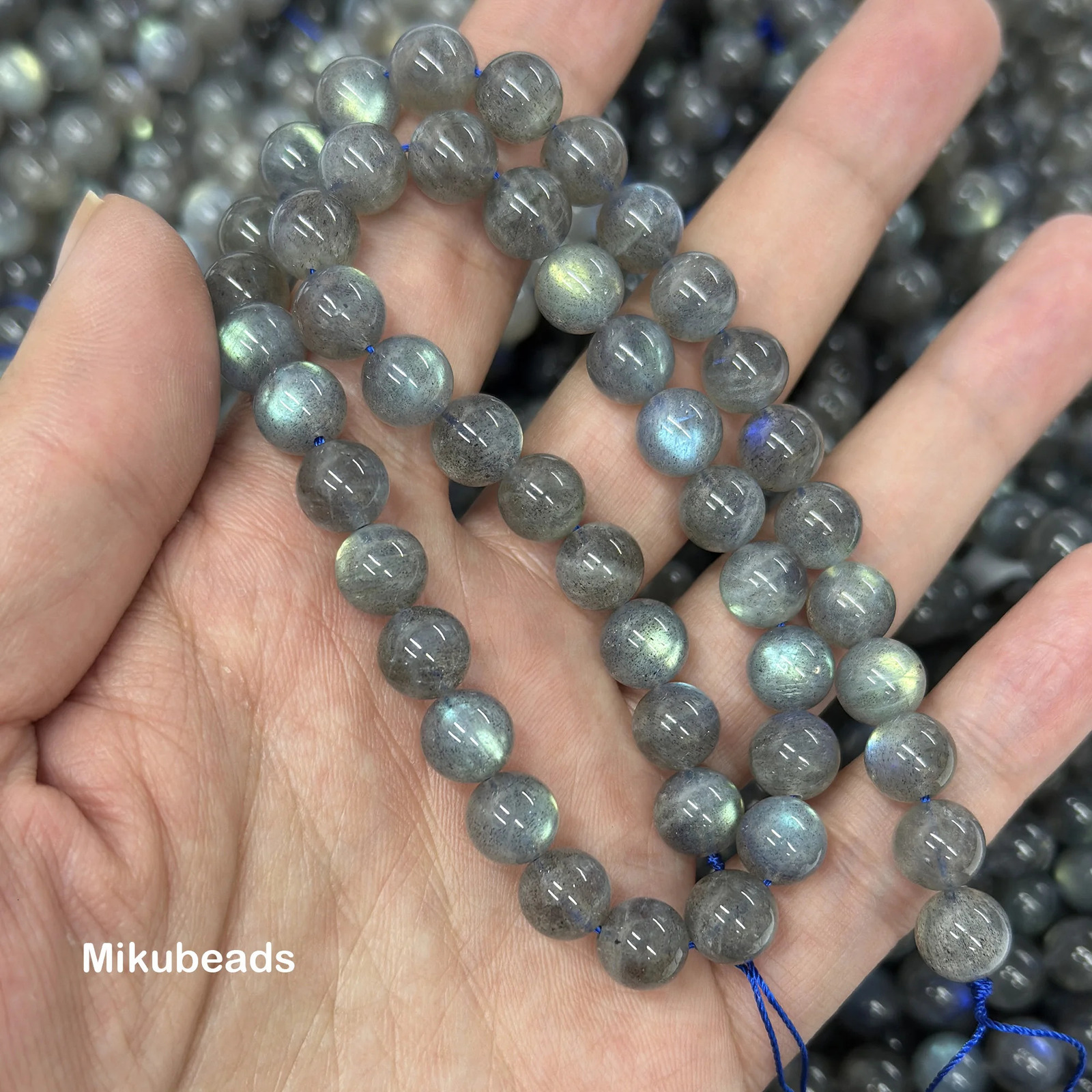 Wholesale Natural 8mm A Madagascar Labradorite Smooth Round Loose Beads For Making Jewelry DIY Stone Necklace Strand 260302