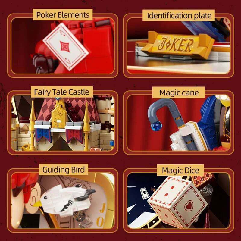 Cartoon Joker Building Block Figure Toy Bricks Set With Light Idea Desktop Decoration Kids DIY Puzzle Toys Holiday Gifts Z260305