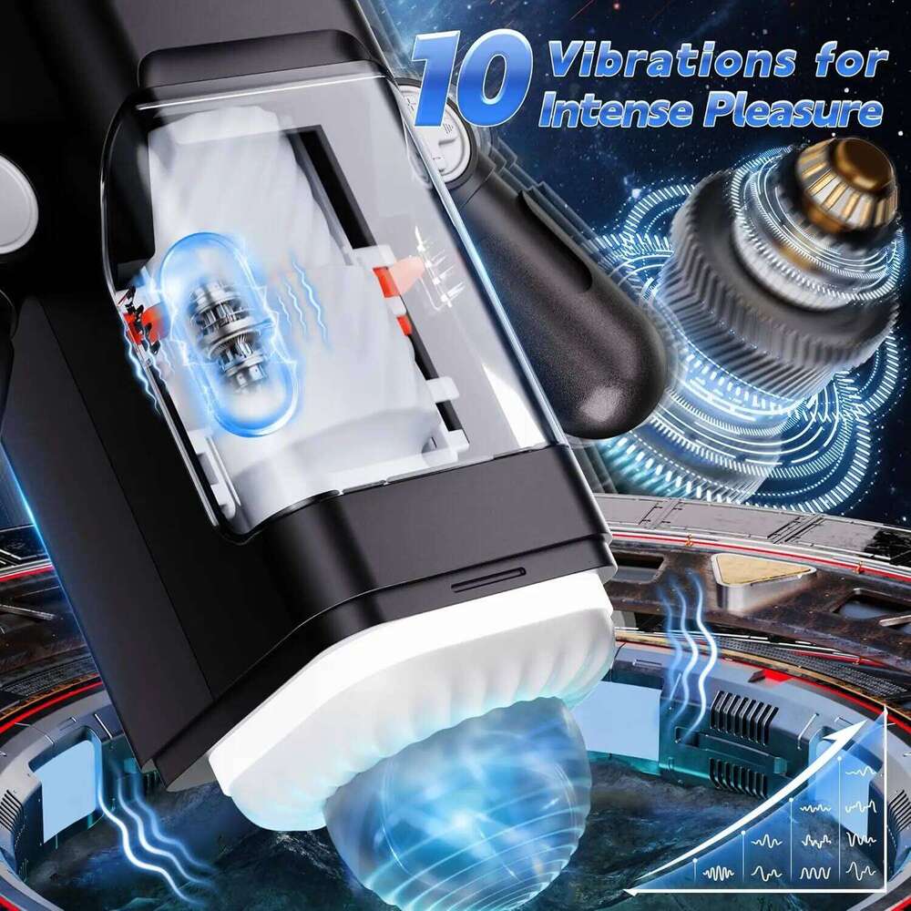 Automatic Thrusting Male Masturbator Cup handle Blowjob Strong Stroker Real Pocket Pussy Adult Sex Toys for Men W260305