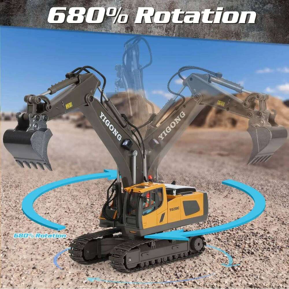 Excavator 1:20 Remote 2.4G RC Crawler Engineering Vehicle Truck Radio Control Children's Day Christmas Gifts C260305