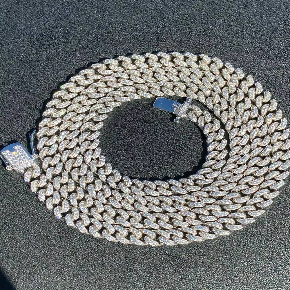 Tishya Diamond 925 Sterling Silver Rose Gold Plated Round Brilliant Cut Vintage Moissanite Womens Chains Necklace
