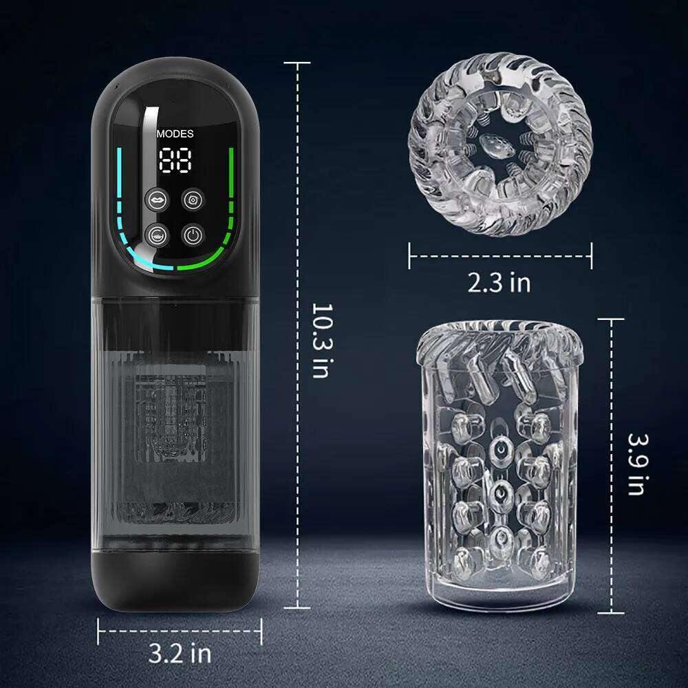 Automatic Male Masturbator Telescopic Rotation Vagina Masturbation Equipment Sex Toys Men Goods for Adults Piston Mastubator W260305