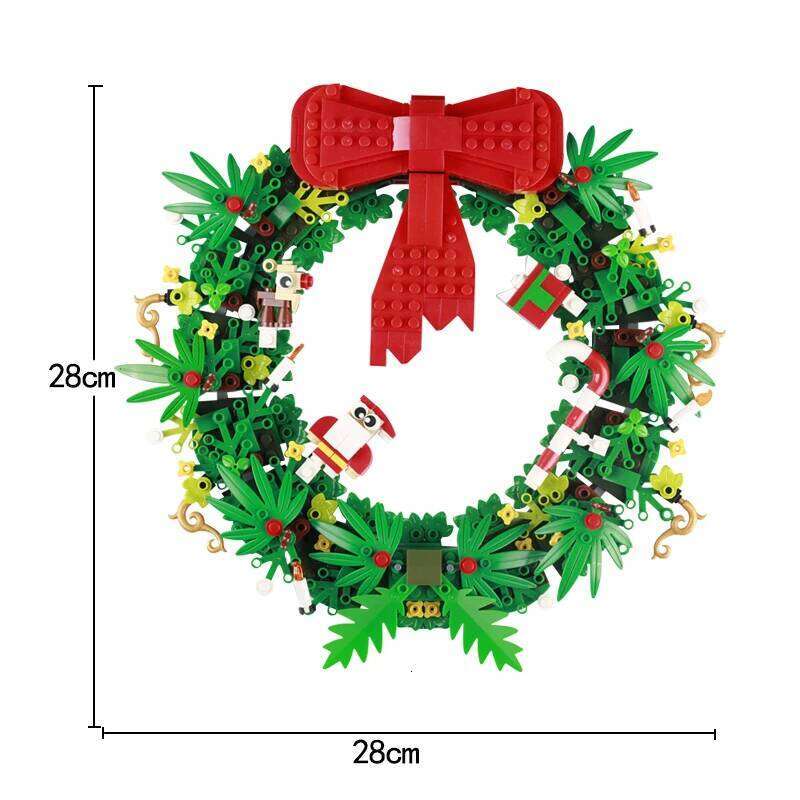 MOC Winter City Street Snow House Building Blocks Christmas Tree Wreath Church Figures Scene Assemble Model Bricks Kid Toy Gift Z260305