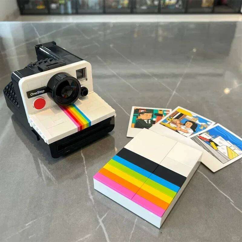 516PCS Creative Retro Camera One Step SX-70 Building Blocks Assemble Bricks Toy Birthday Gift For Children Adult Z260305