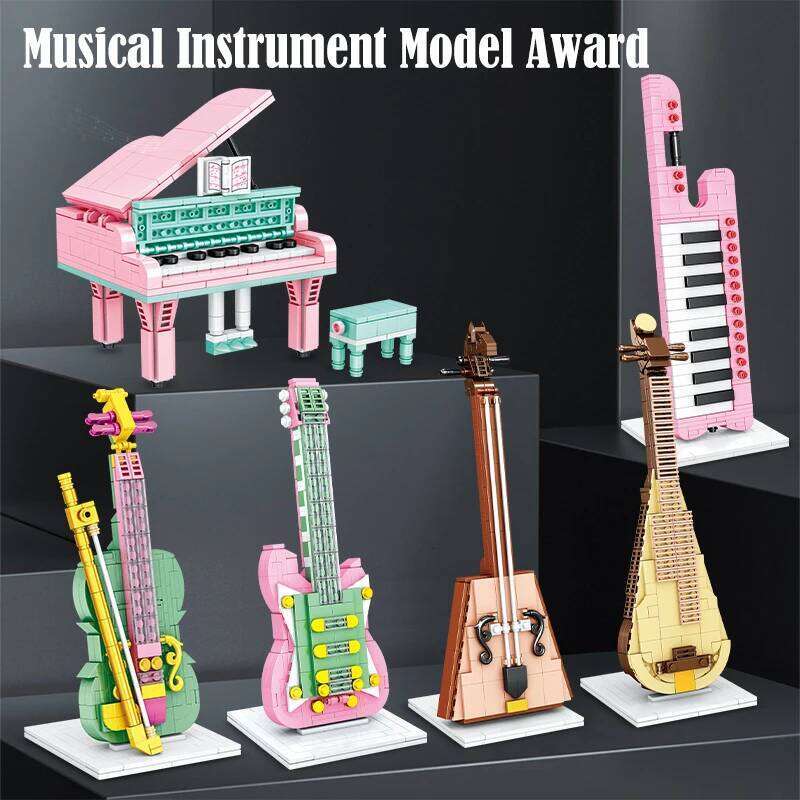 Mini Musical Instrument Piano Violin Building Blocks City Friends Enlightenment Musician Educational Bricks Toys for Kids Gifts Z260305
