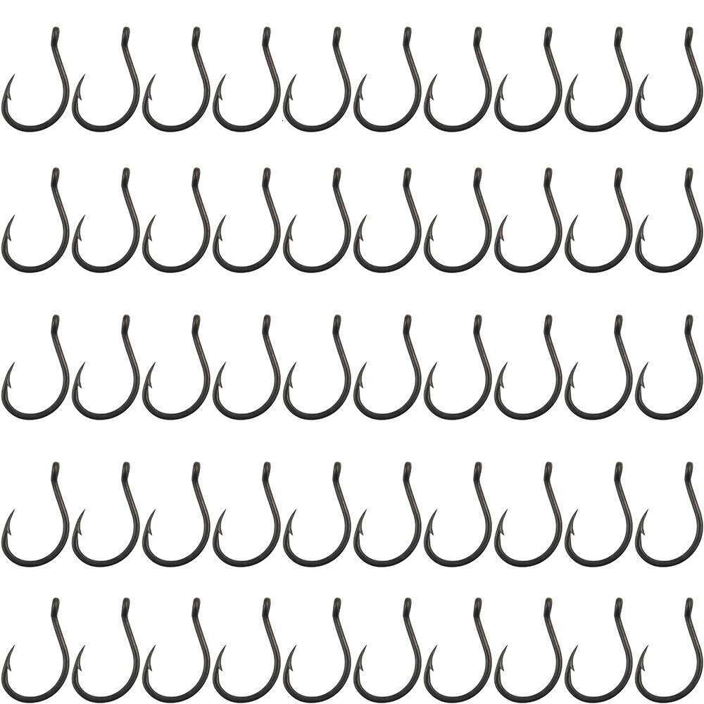 50pcs Hooks Steamed Bread Hook for Method Feeder Pipe Holes Anti-bottom Carp Herring Fishhook Fishing Accessories Pesca S260305