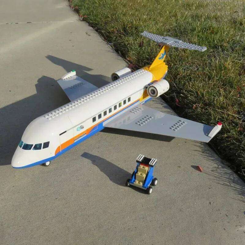 City Airport Aircraft Model Bricks Plane Building Blocks Educational Toys for Children Gift Z260306