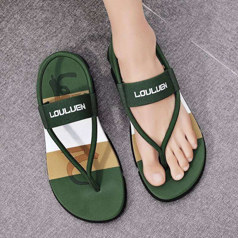 Litfun Summer Men's Flip Flops Casual Flat Sandals Outdoor Beach Shoes Fashion Designer Male Slippers Soft Non-slip Cloud Slides