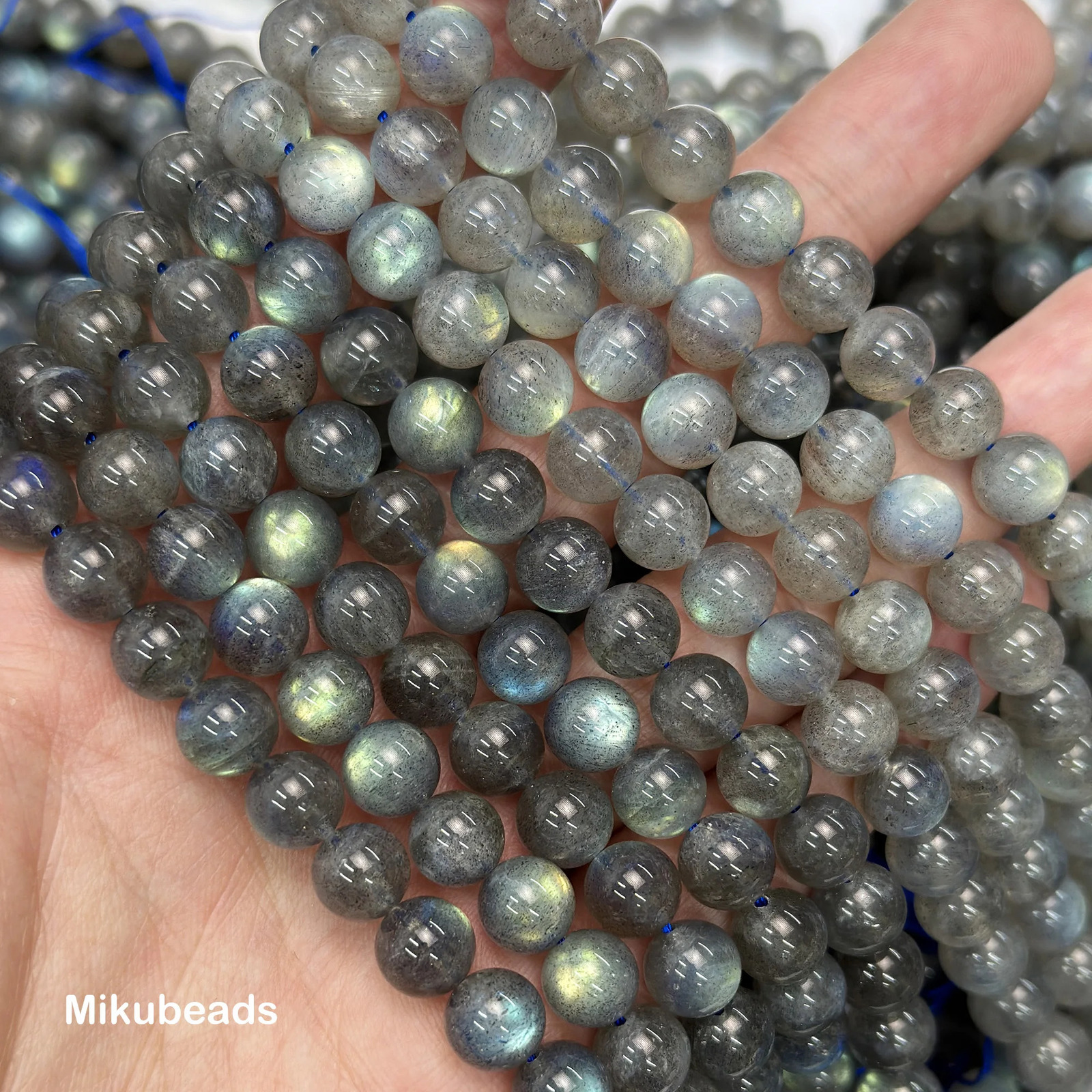 Wholesale Natural 8mm A Madagascar Labradorite Smooth Round Loose Beads For Making Jewelry DIY Stone Necklace Strand 260302