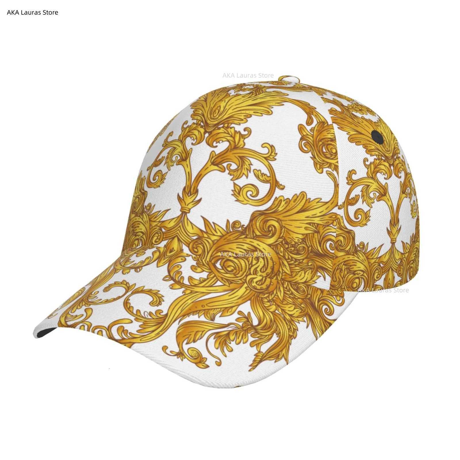 Golden Baroque Outdoor Sport Caps Baseball Hat Men Women Visor Cap Baseball Cap Street Hip Hop Caps golf hat men S260306