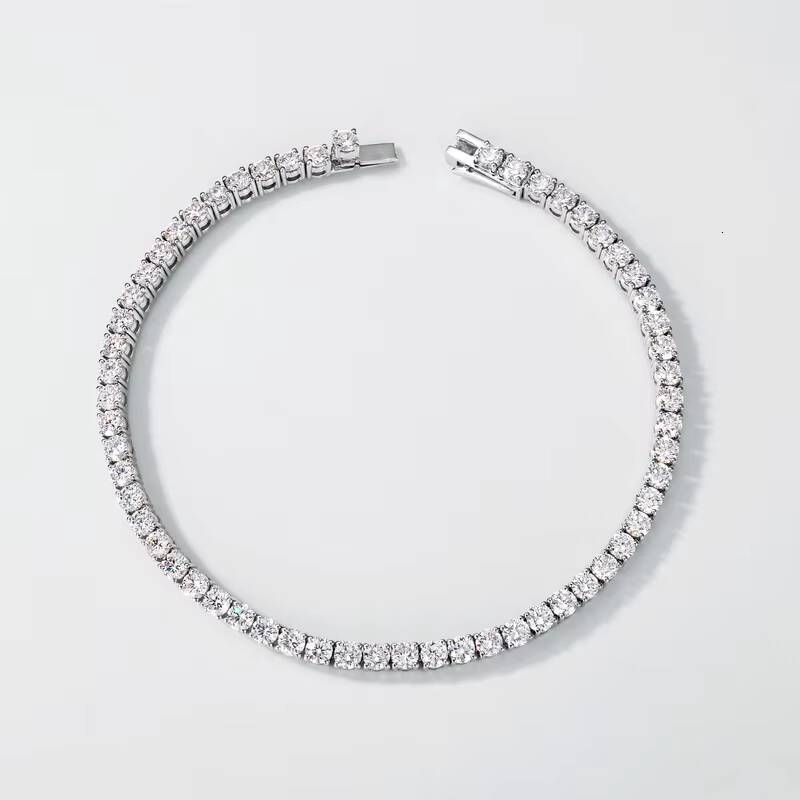 Luxury Customization Round Brilliant Cut VVS Engagement Wedding Lab Grown Diamond Tennis Bracelet